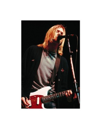 Kurt Cobain Sing And Guitar Poster