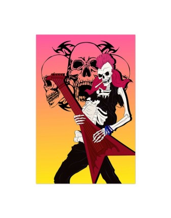 Punk Skull With Guitar