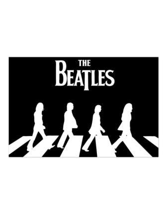 The Beatles Black White Abbey Road Poster