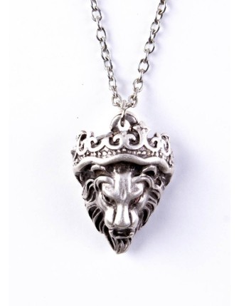 Aslan Kafası Kral Taçlı Kolye