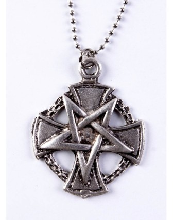 Pentagram Ve Haç Kolye