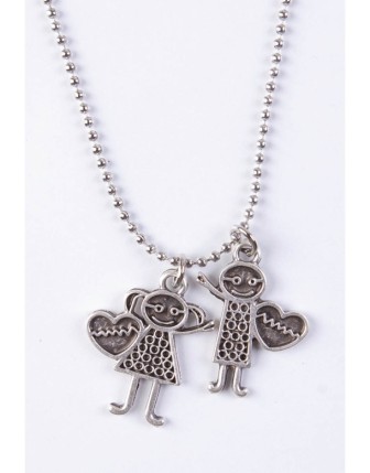 Kız Erkek İkili Kolye