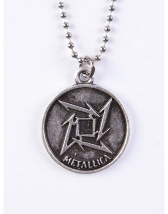 Metallica Yıldızlı Yuvarlak Kolye