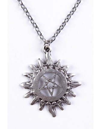 Pentagram Alevli Kolye