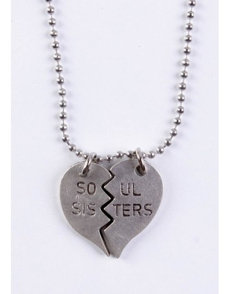 Ruh İkizi Kızkardeşler İkili Kolye