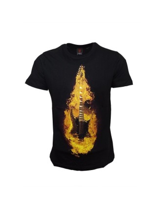 Gitar Alevli Tişört