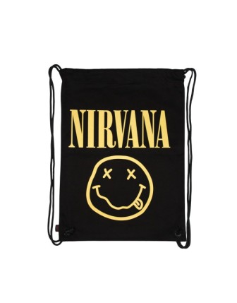 Nirvana Smiley Büzgülü Gabardin Sırt Çantası