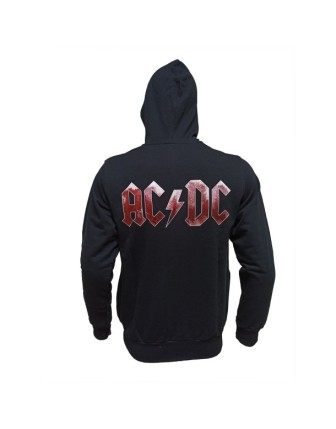 ACDC Black Ice Fermuarlı Kapüşonlu