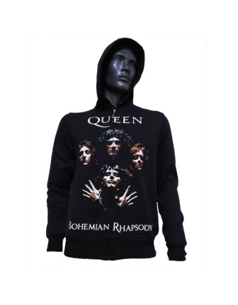 Queen Bohemian Rhapsody Fermuarlı Kapüşonlu